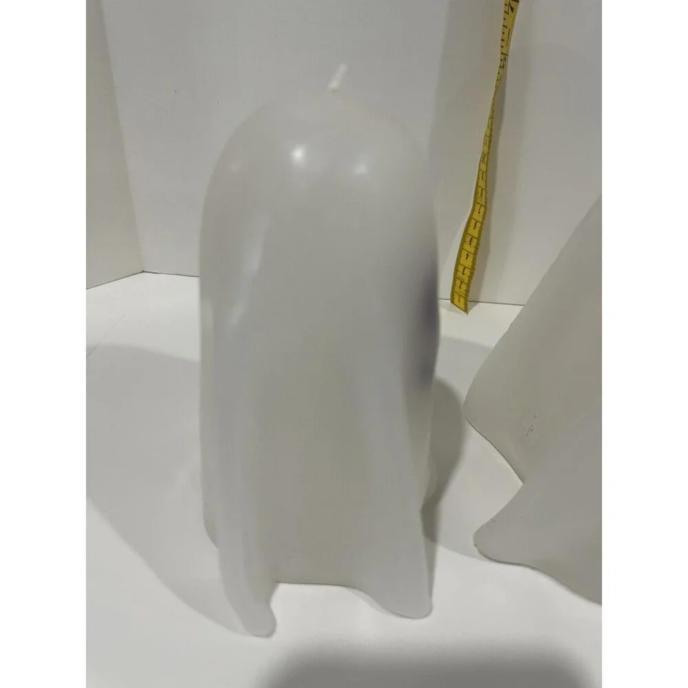 Pottery Barn Halloween Large And Small Heavy Ghost Shaped Candles
